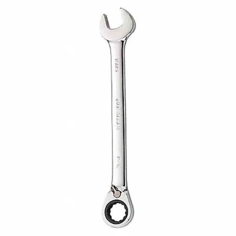 Westward 9-3/4 inch Alloy Steel Chrome Ratchet Wrench, 54PP41