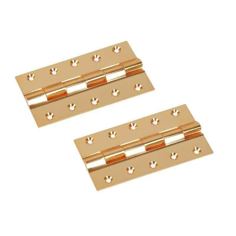 Smart Shophar 6x1.25x2 inch Brass Gold Railway Hinge, SHA10HG-RAIL-GL6X1.25X2-P2 (Pack of 2)