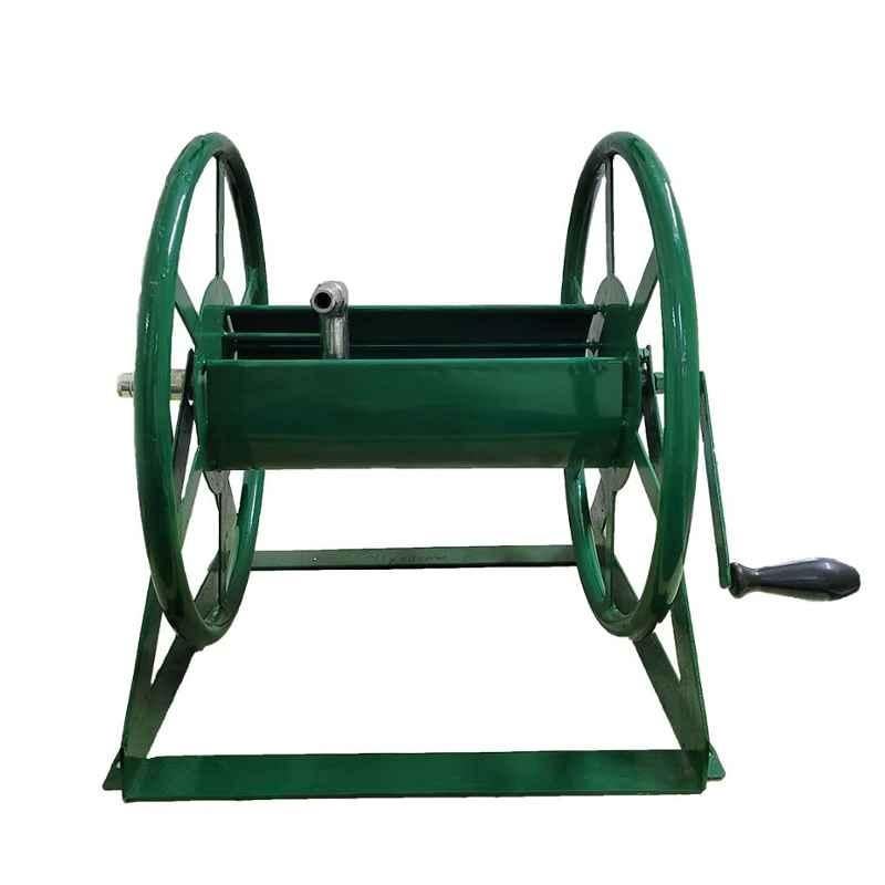 Implemental 3/4x1 inch Carbon Steel Green Wall & Floor Mounted Hose Reel, BKJAGAN261