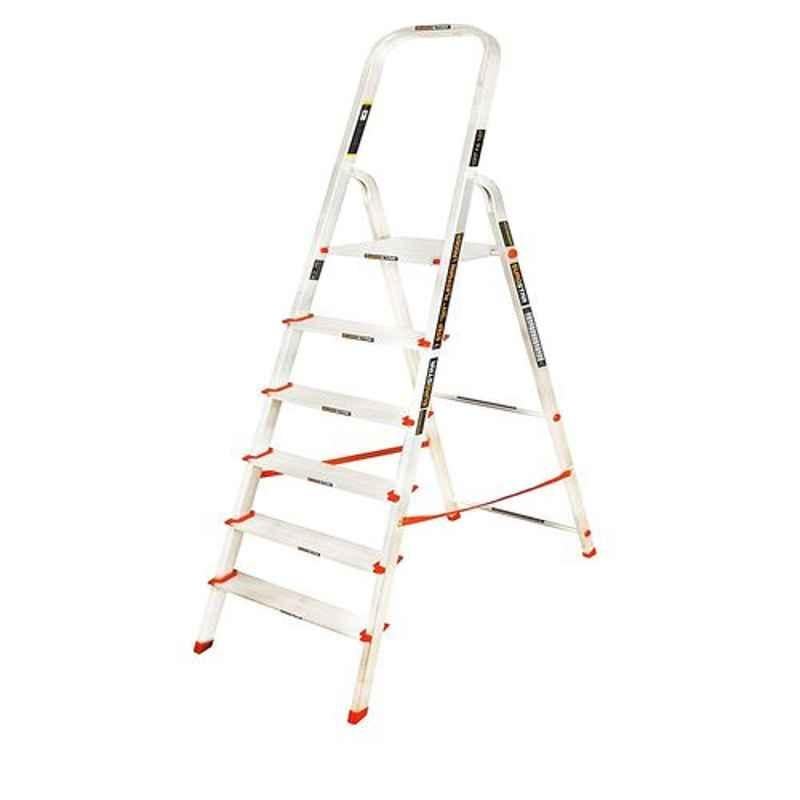 Eurostar 106 Aluminium Silver 5 Steps Ladder with Platform