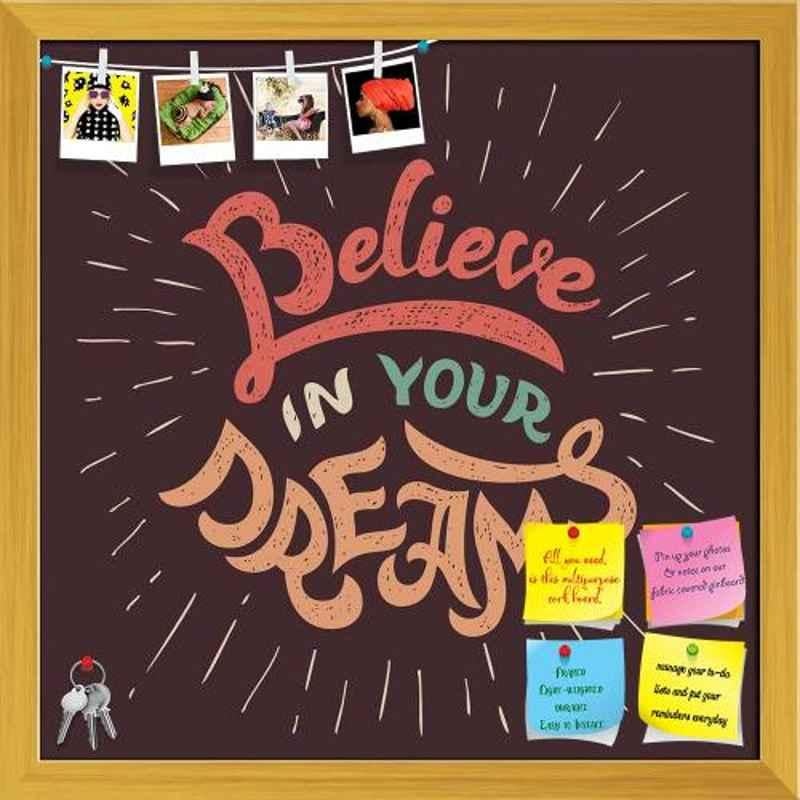 ArtzFolio 40.6x40.6x1cm Golden Printed Bulletin Notice Pin Soft Board, AZSAO40627067BLB_FR_L_02_GD