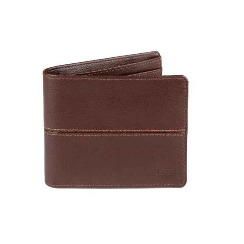 Elan 11x2x9cm 8 Slots Brown Bifold Card Wallet, EFW-5102-BR