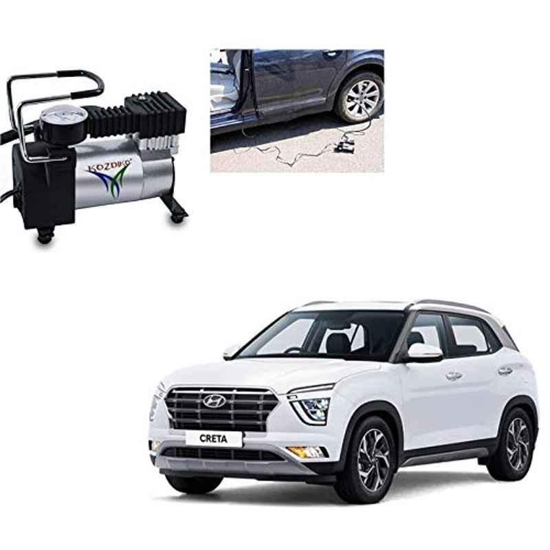 Kozdiko 12V DC Heavy Duty Metal Tyre Inflator for Hyundai Creta 2020, Tyre_Inflator_D278