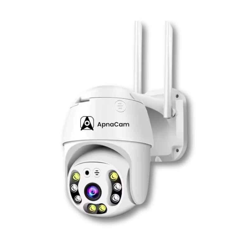 ApnaCam 3MP Outdoor PTZ Smart Wi-Fi Camera 355 deg IP66 Weatherproof, Live Monitoring, Two-Way Audio, Motion Detection & Full-Color Night Vision