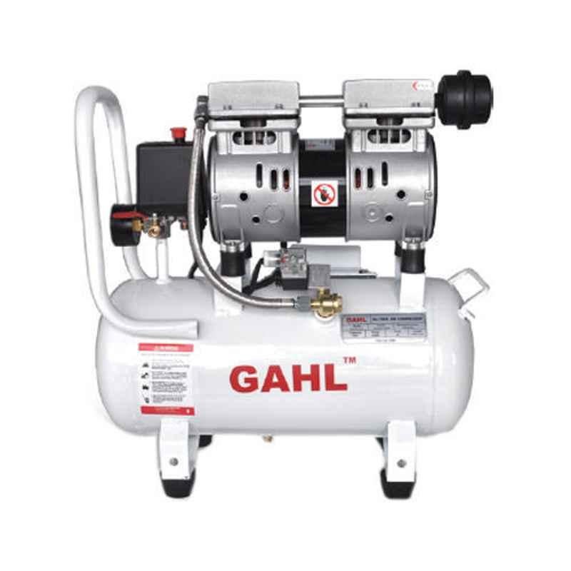 Gahl GA750-50L-D 1HP White Dental Oil Free Air Compressor with Electromagnetic Valve & AFR 1