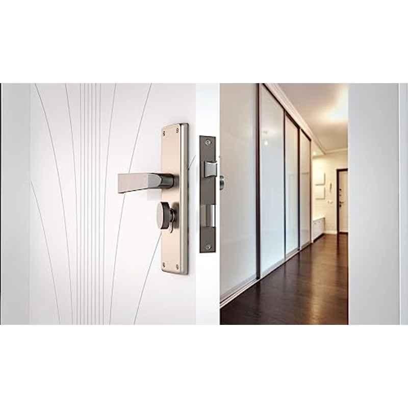 Voltizi  8 inch Alloy Steel Matt Finish Cylindrical Plate Mortise Door Lock with Handle, CRZ015