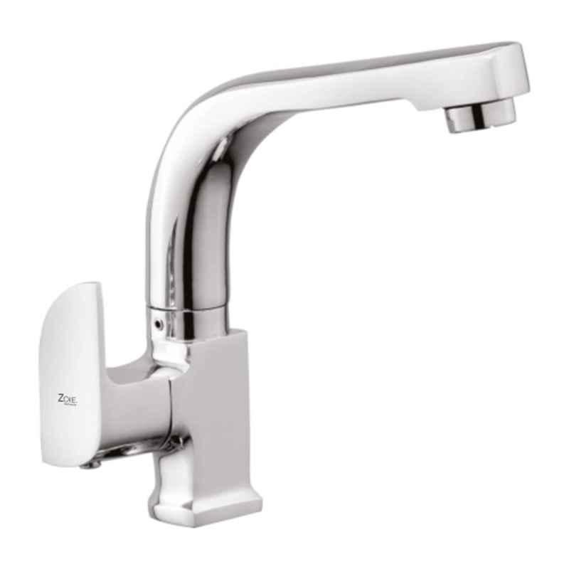 Zoie Olive Brass Silver Chrome Finish Kitchen Sink Tap with Swivel Spout, Z21013