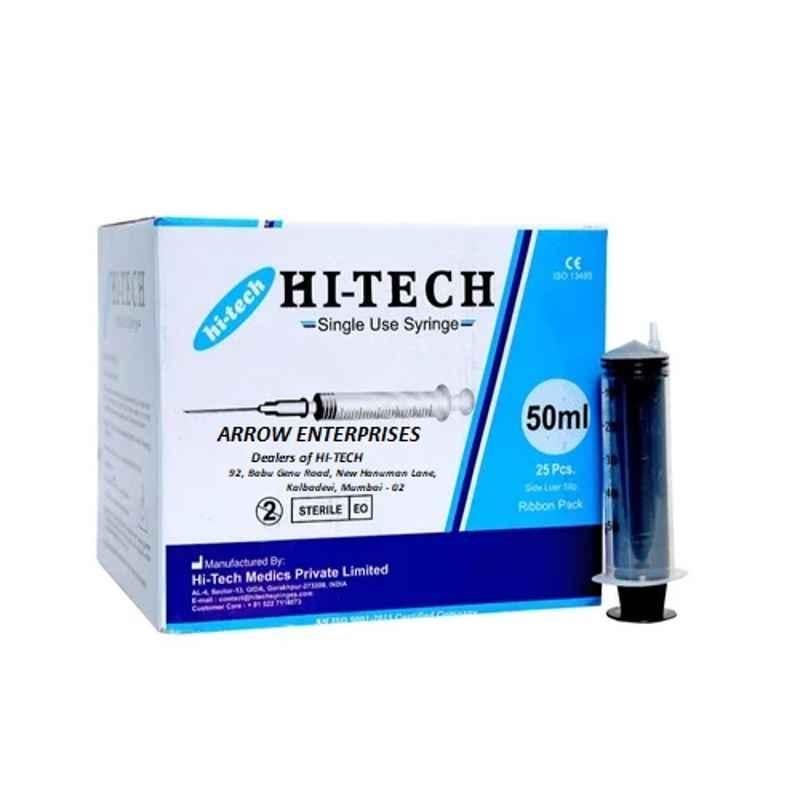 Hi-Tech 25 Pcs 50ml Single Use Disposable Syringe Set