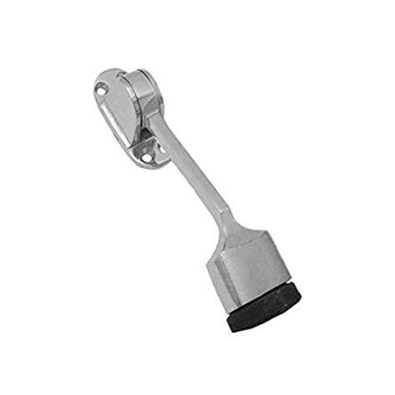 Smart Shophar 6 inch Brass Silver Vanilla Door Stopper, SHA10ST-VANI-NS06-P1