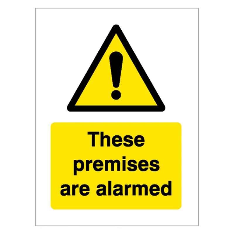 SUNSIGNS 900x457mm Vinyl & Acrylic Sandwich These Premises are Alarmed Signage, SN0044VNLM1HPIDAW