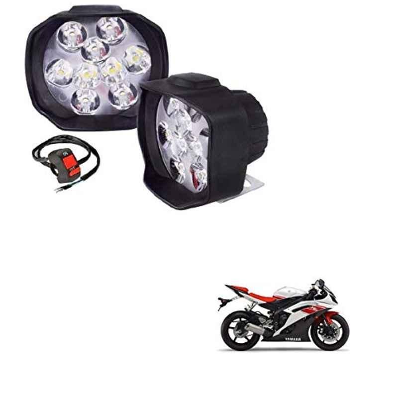 Kozdiko 2 Pcs Sheen 15W 9 LED 6000k Transformer Bumble Bee Style LED Fog Light Set for Yamaha YZF R15, koz_81236