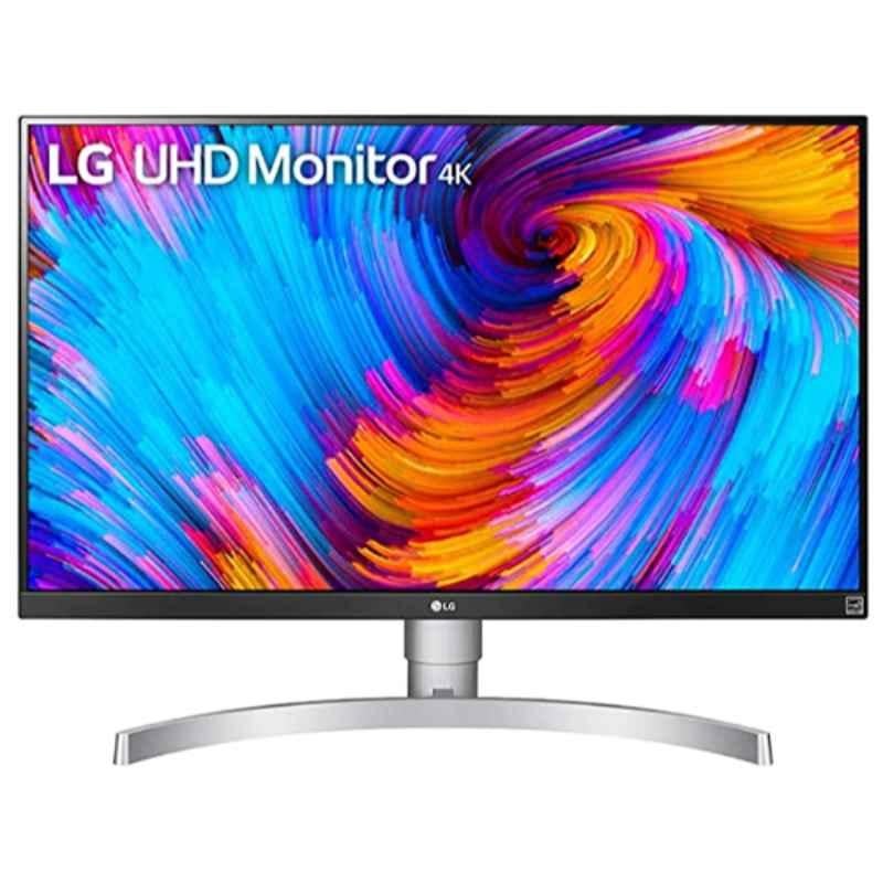 LG 27UL650 27 inch (68.58cm) (3840x2160p) 4K-UHD VESA Display HDR 400 Monitor with IPS Panel, Radeon FreeSync, Height/Pivot/Tilt Adjustable Stand, 2xHDMI & Display Port, White