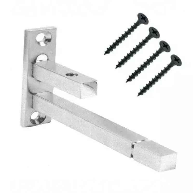 RiseOm 8 inch Stainless Steel F Type Adjustable Shelf Support Bracket, 3X-W34W-JFFL (Pack of 4)