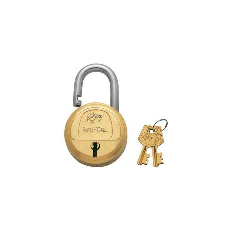 Godrej Navtal 6 Levers Brass Padlock (3 Keys), 8870