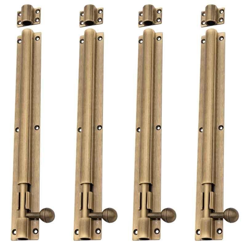 Atom 12 inch Aluminium Antique Finish Tower Bolt, TB001 (Pack of 4)