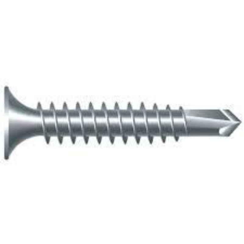 RKGD 100 Pcs 4.2x32mm Stainless Steel 410 Silver Phillips Self Drilling Screw Set