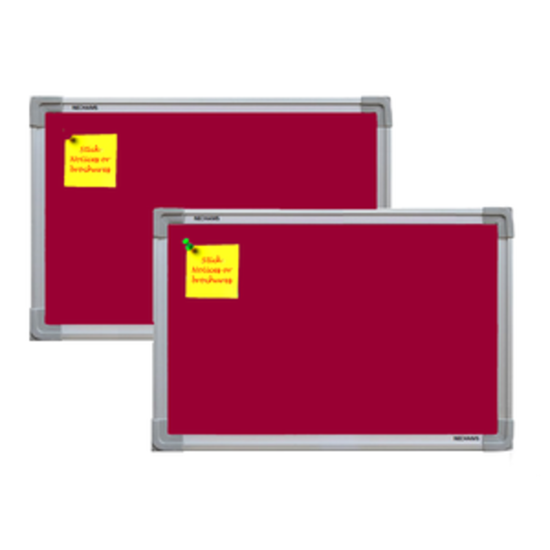 Nechams Notice Board Economy Combo Pack of 2 units Color Maroon NBMRN151TF2PK
