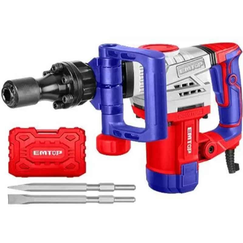 EMTOP 1300W 7kg Demolition Breaker with 2 Pcs Chisels, EDBRH1301