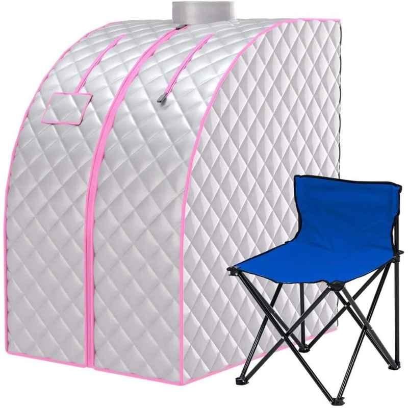 NIVKART Blue Portable Panchakarma Steam Sauna Bath with 3 Litre Steamer & Remote