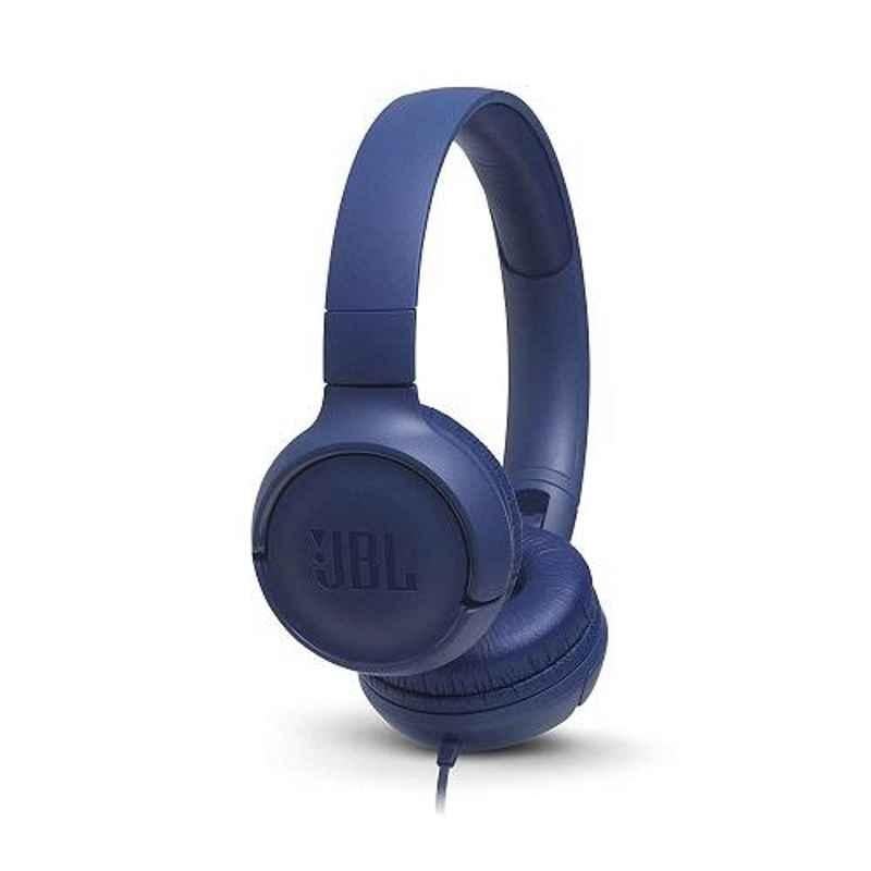 JBL Tune 500 Blue Wired Headphones