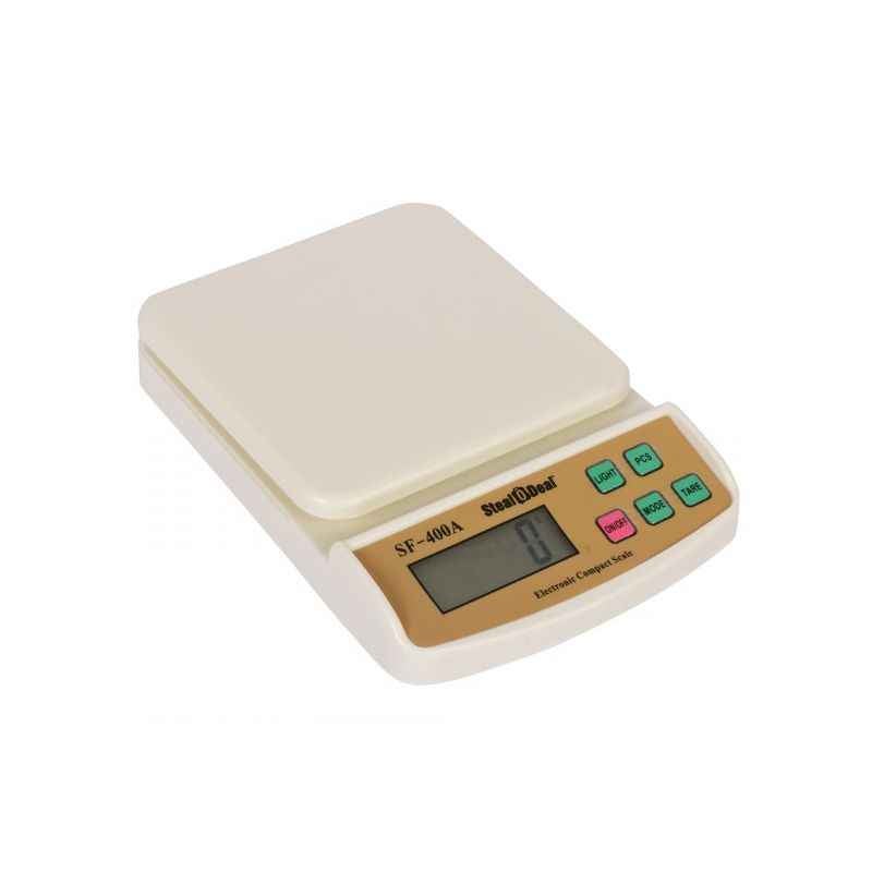 Stealodeal 7kg Off White Digital Multipurpose Weighing Scale, SF-400A