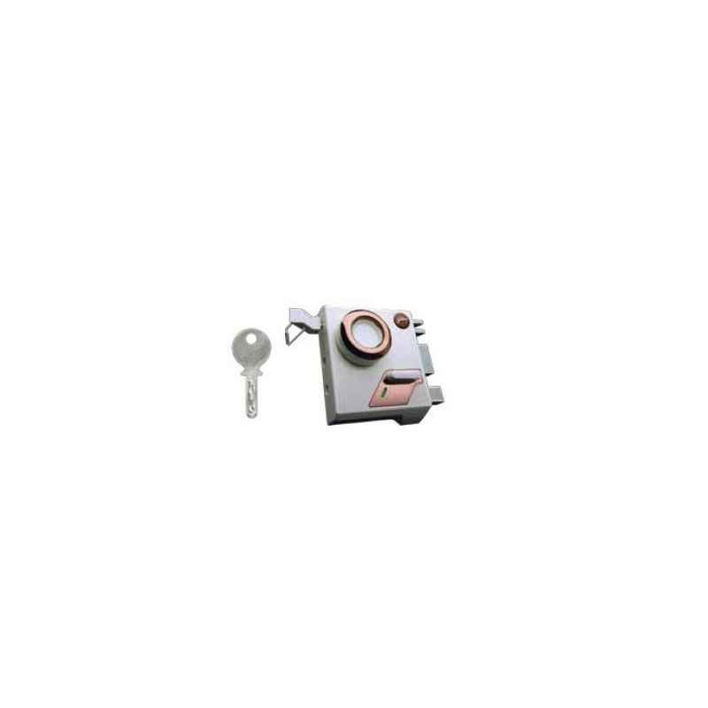 Godrej Altrix 1CK (I/O) Pearl White Rim Lock, 7501