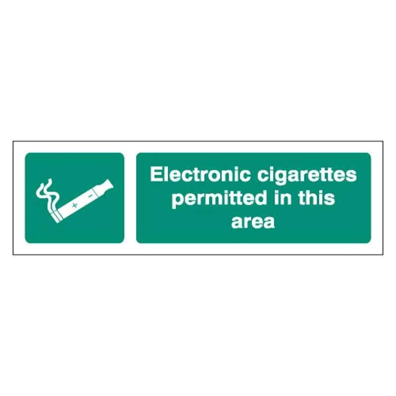 SUNSIGNS 300x100mm Vinyl & Sun Board Electronic Cigarettes Permitted in this area Signage, SS0241VNLM1HPIAAG
