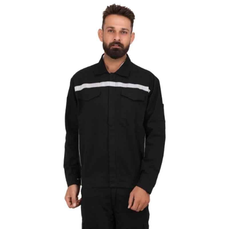 Club Twenty One Workwear Hampton Cotton Black Safety Jacket, 4006, Size: XXL (Pack of 50)