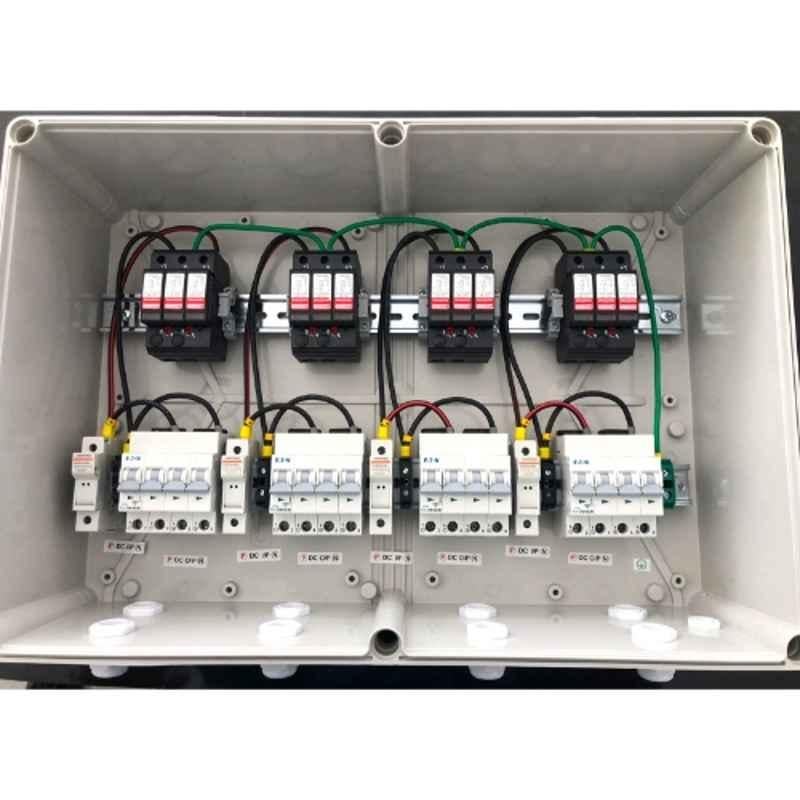 Daystar 4 in 4 Out 1000V Solar DC Distribution Box with 16A/4P DC MCB, DC SPD & 15A DC Fuse (Pack of 3)