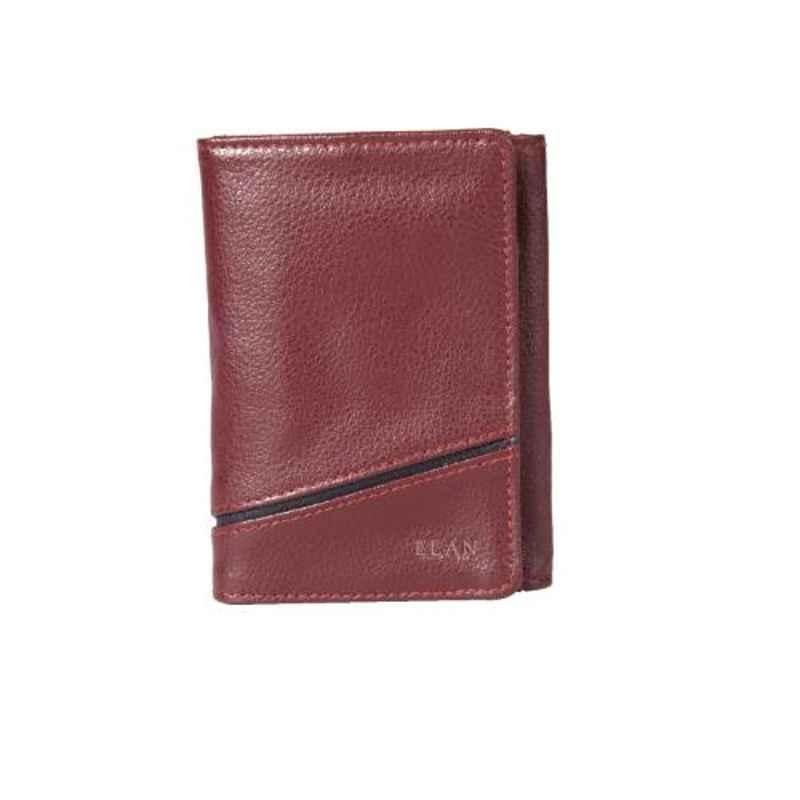 Elan 7x2x10.5cm 4 Slots Maroon Business Card Holder, EFCH-5126-MR