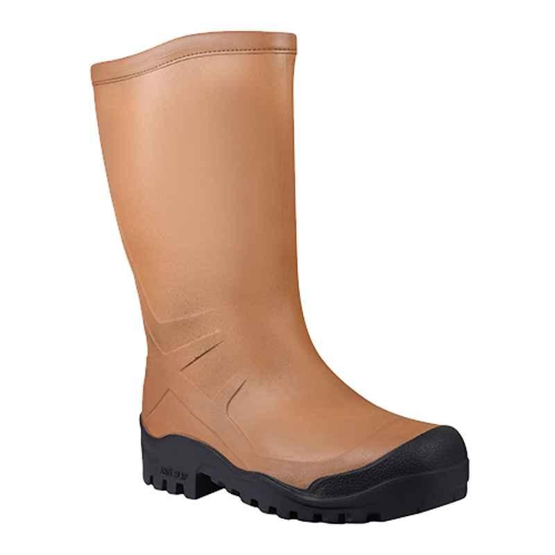 Hillson Jonga J-1 PVC Tan Rainwear Work Gumboots, Size: 8