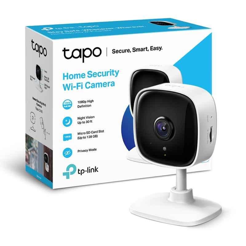 TP-Link Tapo C100 2MP 1080p FHD Indoor Smart Wi-Fi Camera with Alexa Enabled, 2-Way Audio, Night Vision, Motion Detection, Sound & Light Alarm