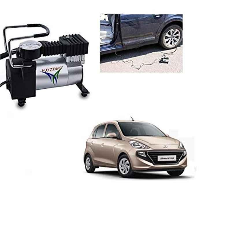 Kozdiko 12V DC Heavy Duty Metal Tyre Inflator for Hyundai Santro New 2018, Tyre_Inflator_D251