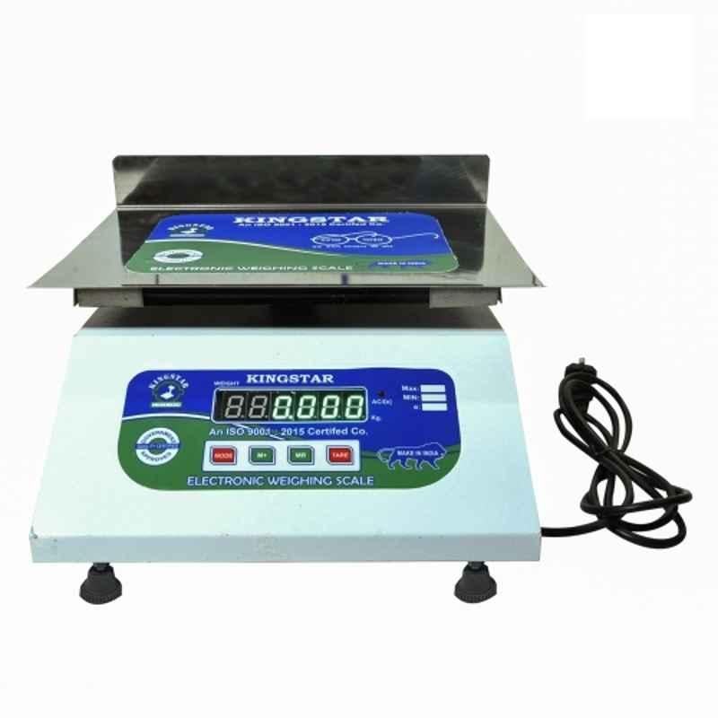 Kingstar 30kg 200x250mm Bright Green Backlit Display Weighing Scale