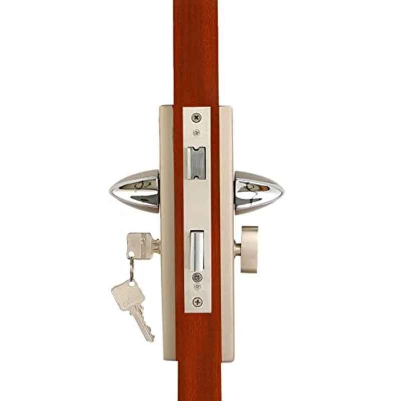 Voltizi 70mm â€ŽZinc â€ŽSatin Finish Mortise Door Lock Set for Main Door, CRZ017