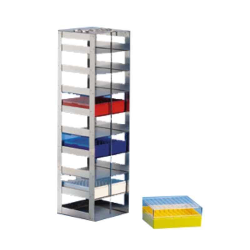 Tarsons 140x140x280mm Stainless Steel Vertical Rack for Chest Freezers with Locking Rod, 115002