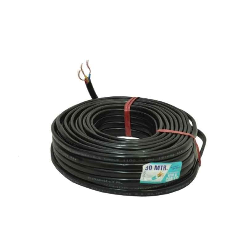Damor Heavy Duty 1.5Sqmm 3 Core Copper Submersible Flat Cable, 30 m
