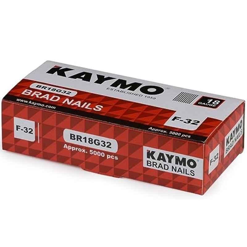 Kaymo F Series 5000 Pcs 32mm 18 Gauge Galvanized Finish Brad Nail Box, BR18G32