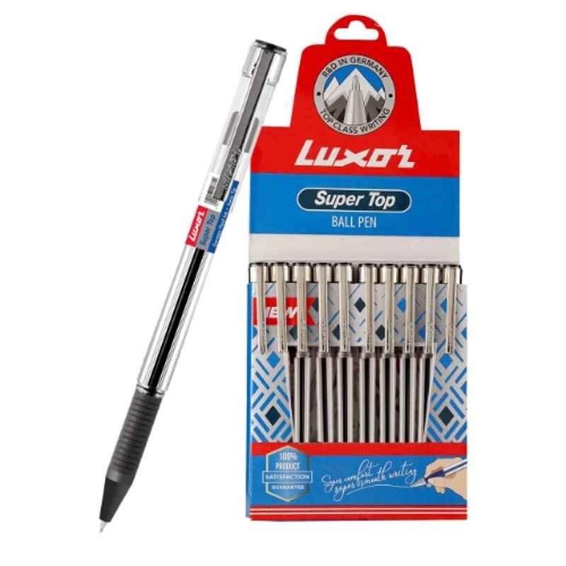 Luxor Super Top Black Plastic Ball Pen, 1873 (Pack of 1000)