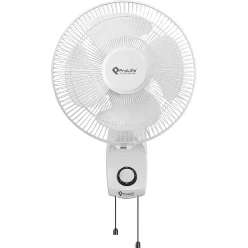 Prolife Spencer High Flo 60W White 4 Blade Anti Dust Wall Fan, Sweep: 300 mm
