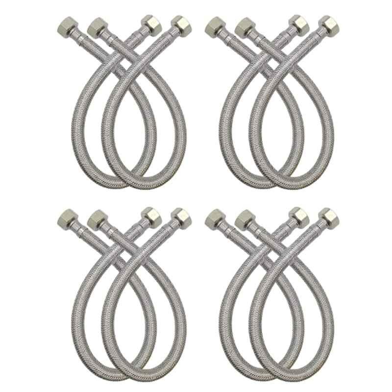 SmartBuy 24 inch Stainless Steel Chrome Finish Connection Pipe (Pack of 8)