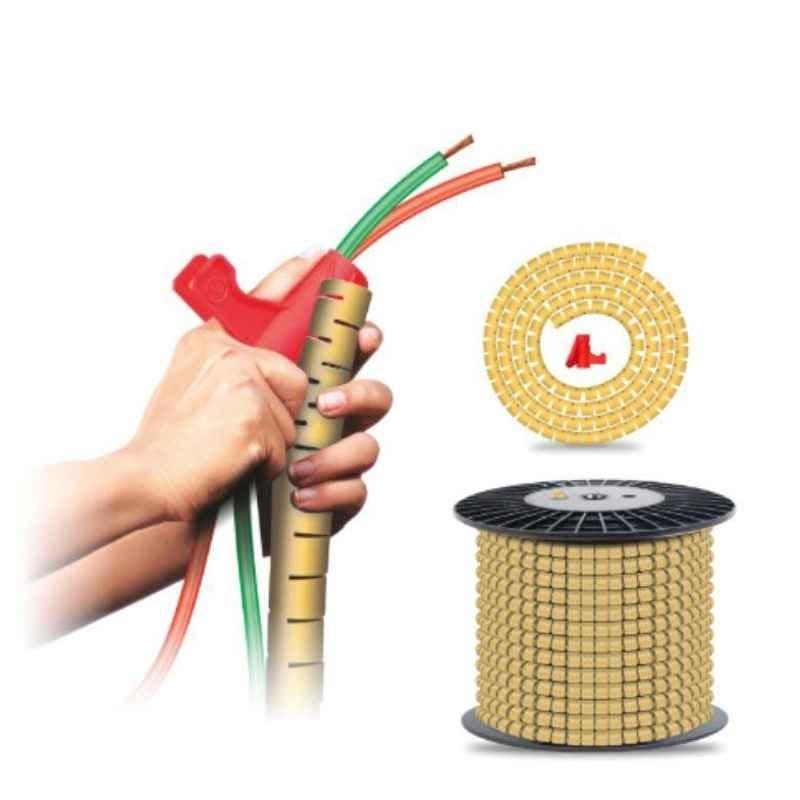 Noveau Safe-T-1ST 28mm 10m Virgin HDPE Metallic Gold Cable Zipper, NSFZ28MG0010