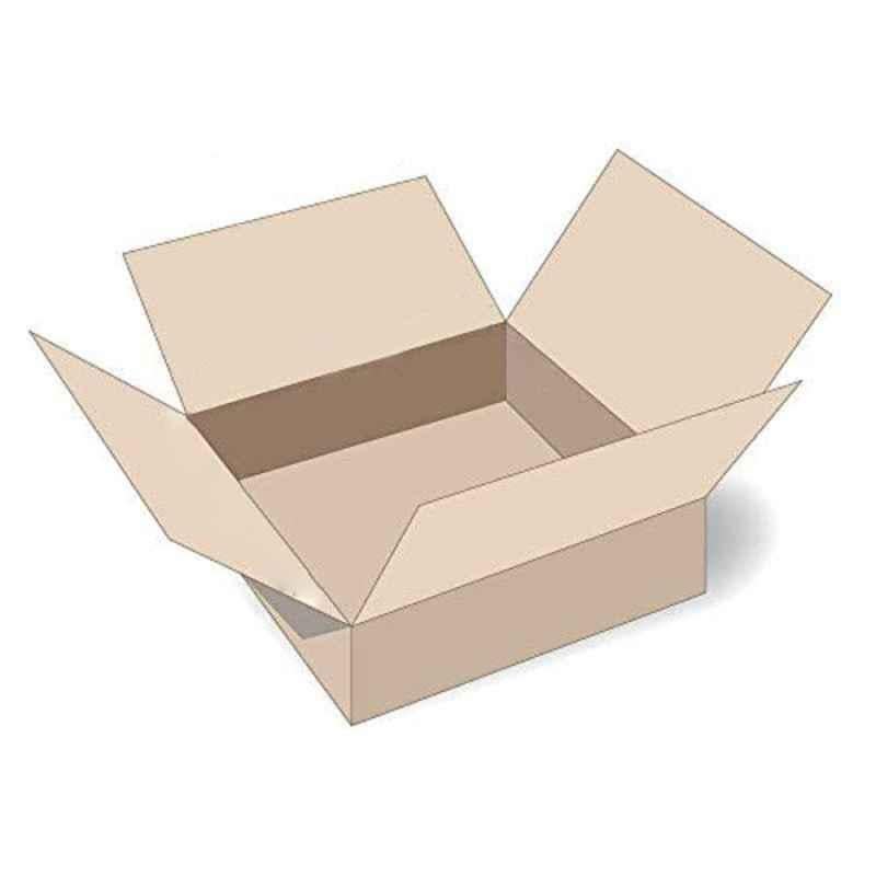 ABS 12x10x4 inch 3 Ply Paper Brown Rectangular Corrugated Box, ABS063 (Pack of 50)
