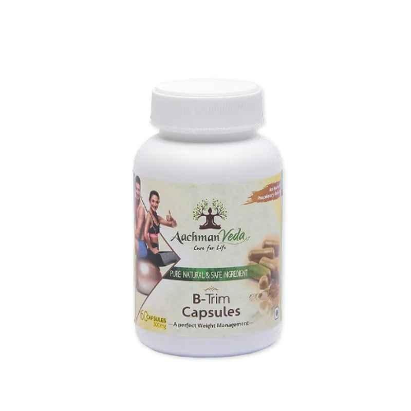 Aachman Veda 500mg B-Trim 60 Capsules Bottle, 8939111485234