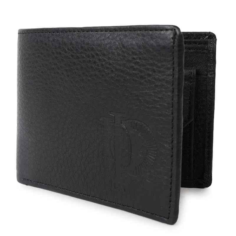 I DOT Leather Black Slim Men Wallet with Credit & Debit Card Holder, WLT-07