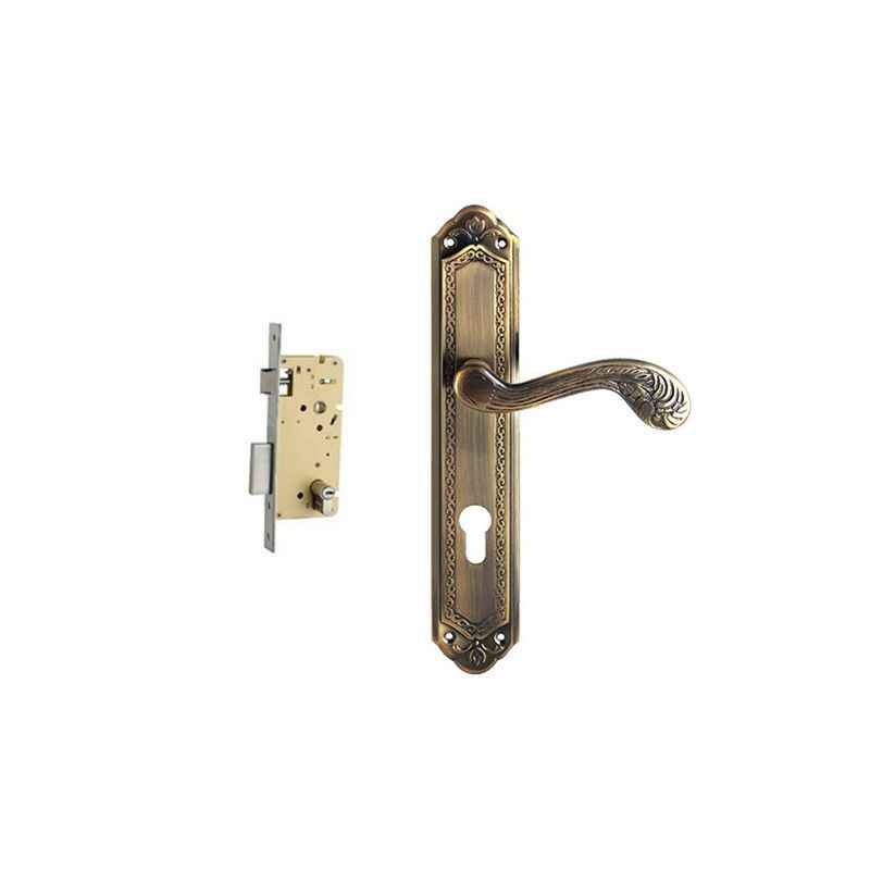 Plaza Greece Antique Finish Handle with 250mm Pin Cylinder Mortice Lock & 3 Keys