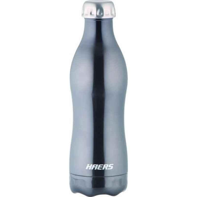 Haers 750ml Stainless Steel Black Beverage Bottle, HKL-750WB-BLK (Pack of 3)