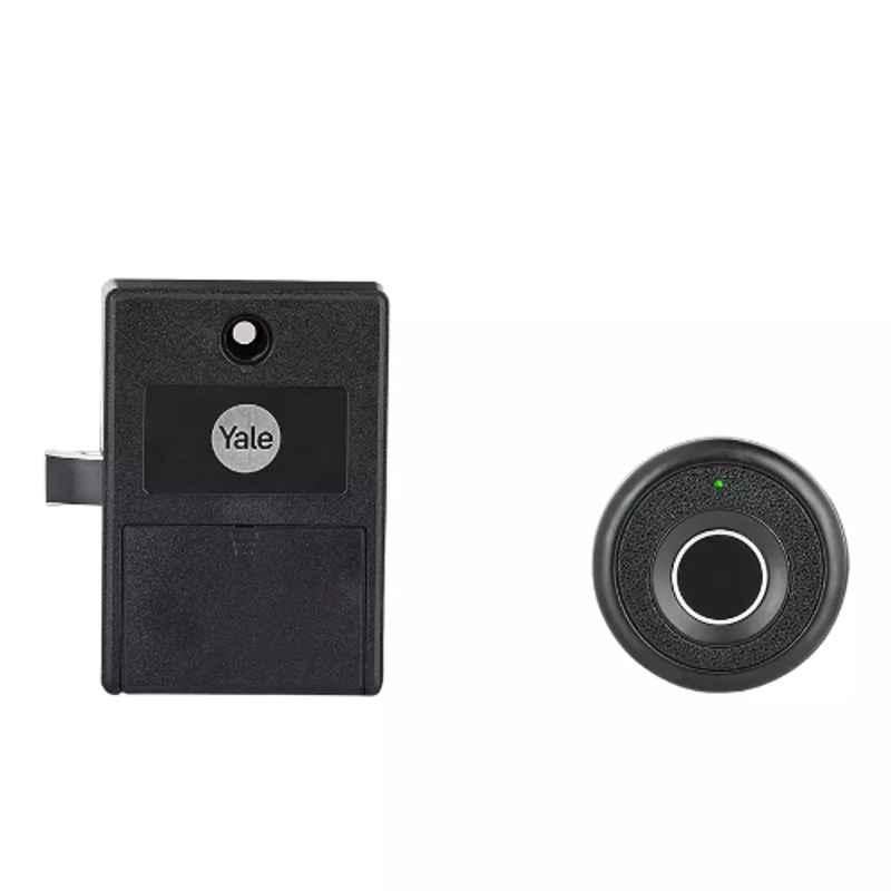 Yale Black Fingerprint Biometric Wardrobe Lock for Home & Office Use, YLDRPB- BL