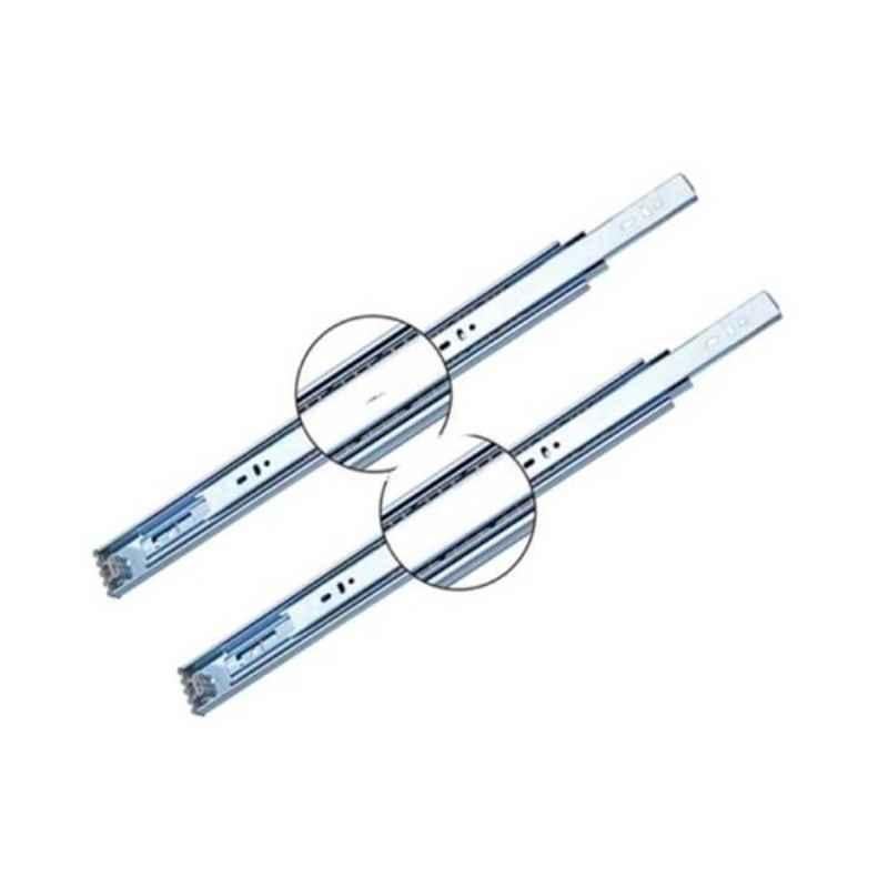 Smart Shophar 2 Pcs 14 inch Steel Silver Alaska Telescopic Channel Set, SHA80TC-ALAS-SL14-S1 (Pack of 2)