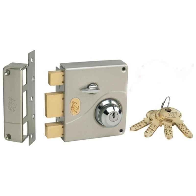 Godrej Satin Nickel Carton Rim Lock, 8128